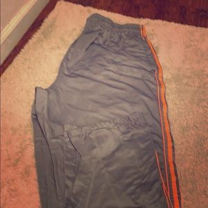 Gray orange sweatpants